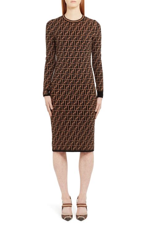 fendi long sleeve sweater dress|fendi women sweater sale.